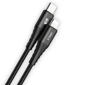iWalk 18W Twister PD Ultra Flexible Qc 1M Type-C To Lightning Charge And Sync Cable - Black - Tashqila