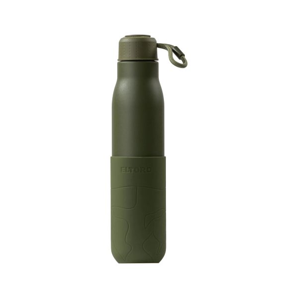 Eltoro Stainless Steel Bottle 750ml Olive With Olive Sleeve - Tashqila