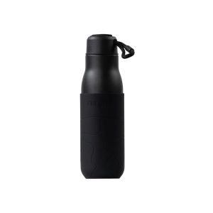 Eltoro Stainless Steel Bottle 500ml Black With Black Sleeve - Tashqila