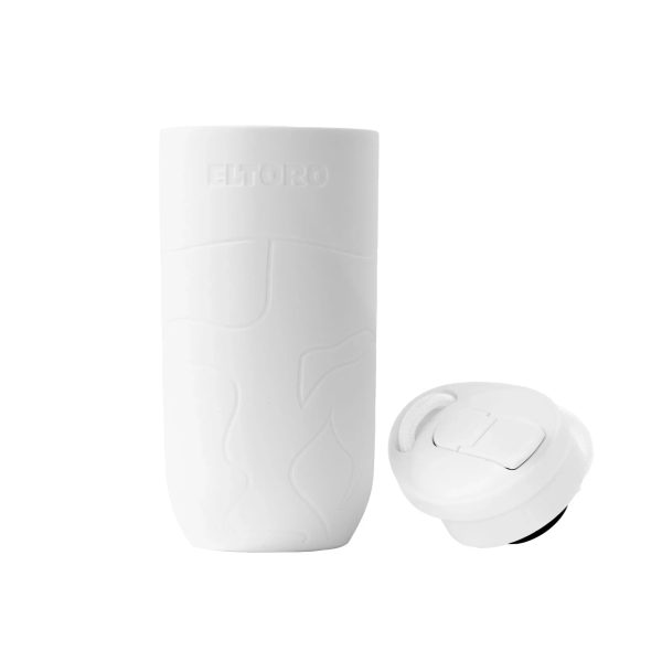 Eltoro Bottle Sleeve With Straw Lid - White - Tashqila