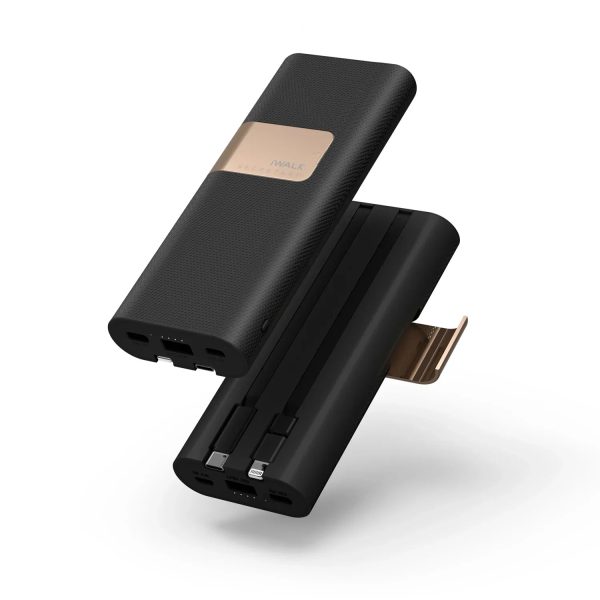 iWalk Secretary Plus 20000mAh Powerbank With Stand - Black - Tashqila