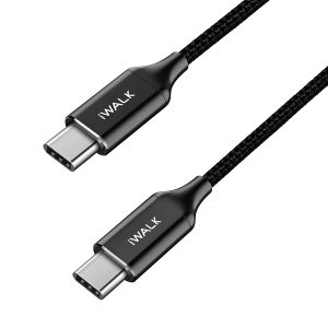 iWalk Type C To Type C Data Cable 1.2 Mtr - Black - Tashqila