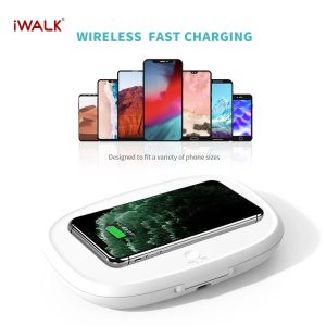 iWalk Capsule Multi-Function Disinfection Box With 10W Wireless Charging - White - Tashqila