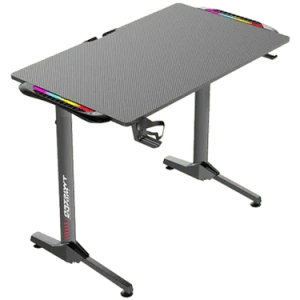 Twisted Minds T Shaped Gaming Desk Carbon Fiber Texture - Tashqila