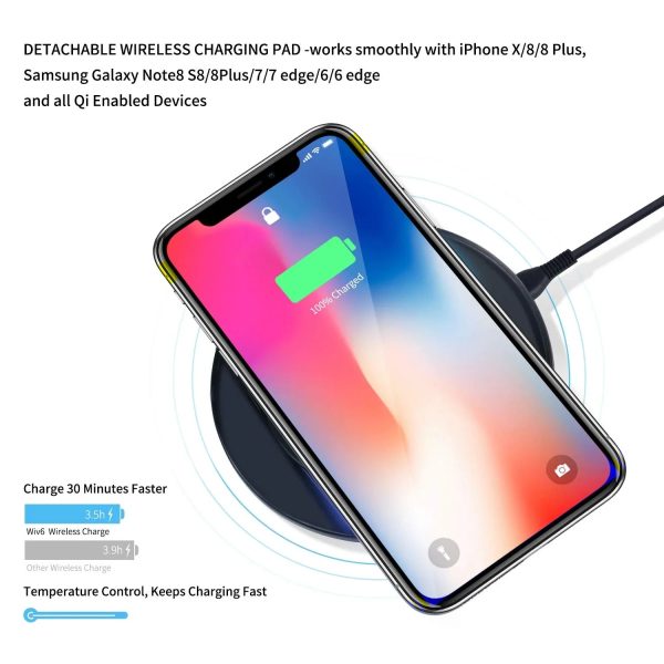 Soopii Wiv6 - 5In1 - 4 Ports Usb and Wireless Charging Station - Black - Tashqila