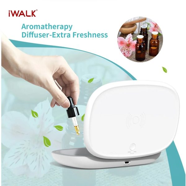 iWalk Capsule Multi-Function Disinfection Box With 10W Wireless Charging - White - Tashqila