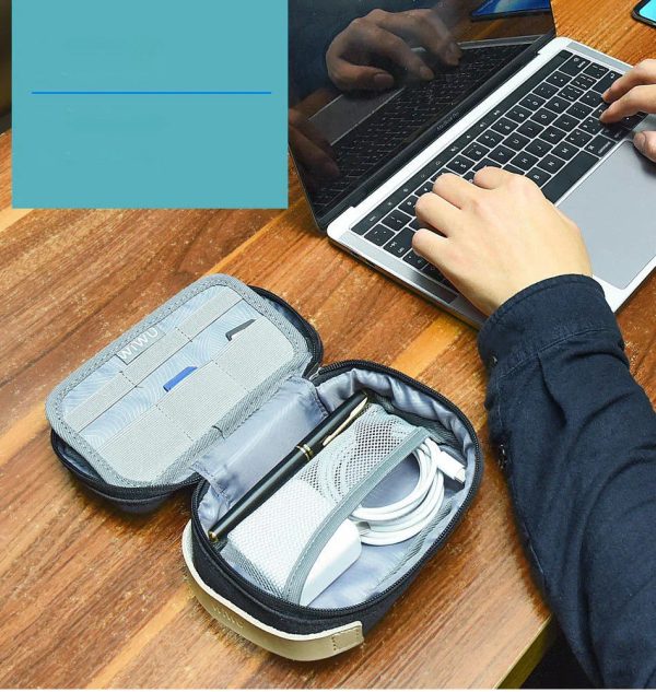 Wiwu Camou Travel Pouch With Cable Go Through Slot - Blue - Tashqila