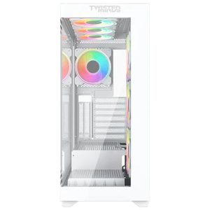 Twisted Minds Quantum Glass Mid Tower Gaming Case - White - Tashqila