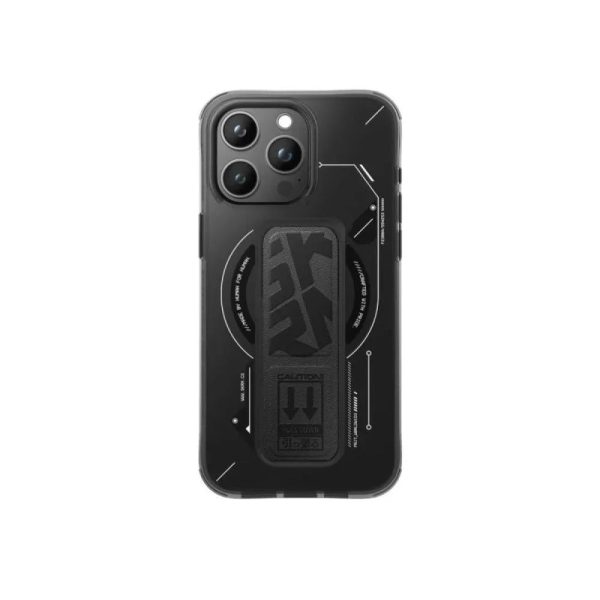 Skinarma iPhone 15 Pro Max Helio Magsafe Grip-Stand Cover - Black - Tashqila