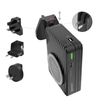 Xpower 15000mah 65w 3in1 Wireless Power Bank And Charger - Black - Tashqila