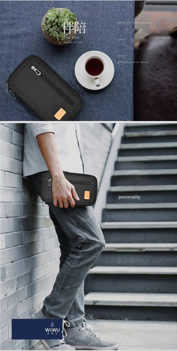 Wiwu Pioneer Passport Pouch - Black - Tashqila