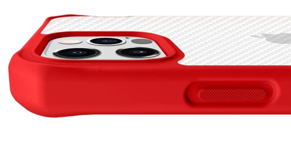 Itskins Hybrid Tek iPhone 12 & 12 Pro Case -Red And Transparent - Tashqila