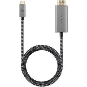 Energea Fibratough, Usb-C To Hdmi Cable 4K@60Hz 2M - Black - Tashqila