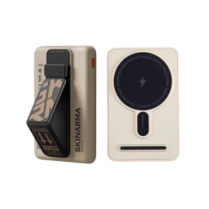 Skinarma Magnetic Powerbank 5000 mAh 20W Usb-C Pd With Smart Grip Stand - Ivory - Tashqila