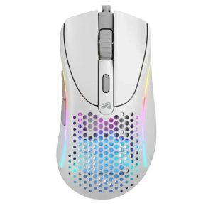 Glorious Model DV2 Wired RGB Gaming Mouse - Matte White - Tashqila
