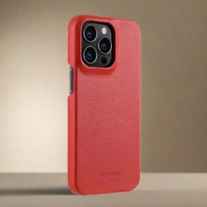 Melkco iPhone 13 Pro Max Premium Leather Cover - Red - Tashqila