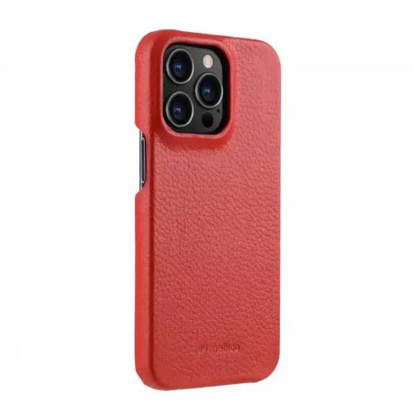 Melkco iPhone 13 Pro Premium Leather Cover - Red - Tashqila