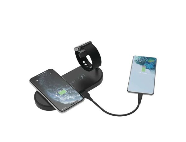 Powerology 4in1 Fast-Wireless Charging Dock - Black - Tashqila