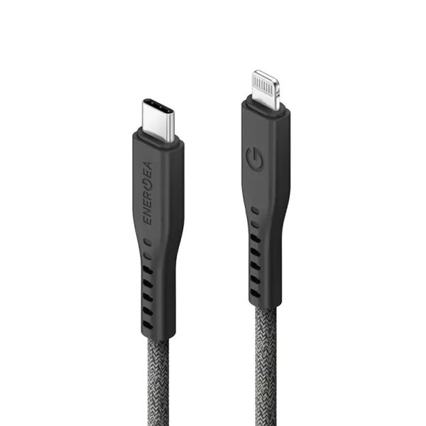 Energea Flow Usb-C To Lightning Cable 1.5M - Black - Tashqila