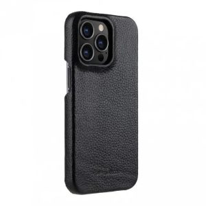 Melkco iPhone 13 Pro Max Premium Leather Cover - Black - Tashqila