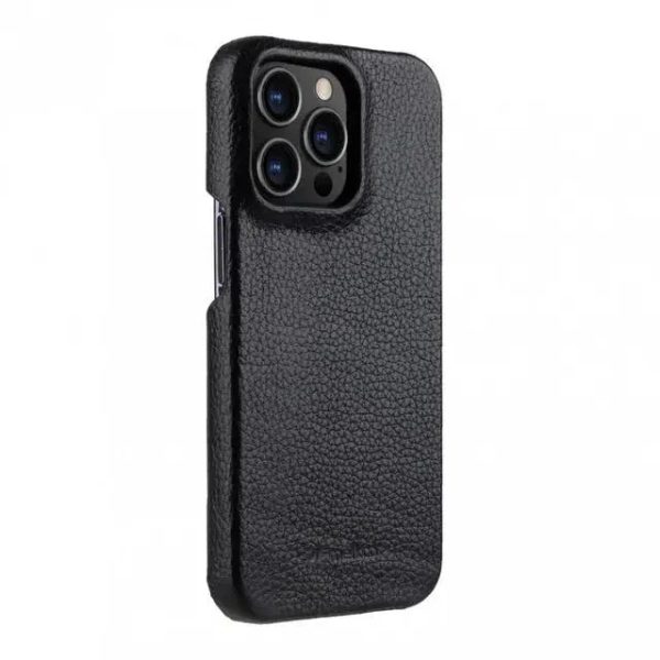 Melkco iPhone 13 Pro Max Premium Leather Cover - Black - Tashqila