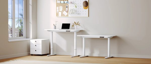King Smith Smart Height Adjustable Table - White - Tashqila