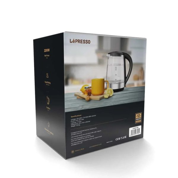 LePresso 360 Transparent Quick-Boil Glass Kettle - Tashqila