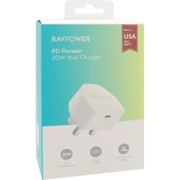 RAVPower PD 20W Charger - White - Tashqila
