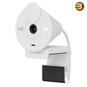 Logitech Brio 300 1080p USB-C Webcam with Privacy Shutter - Off White - Tashqila