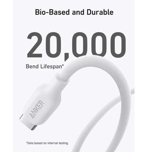 Anker 542 Usb-C To Lightning Cable (Bio-Based) (0.9M/3Ft) -White - Tashqila