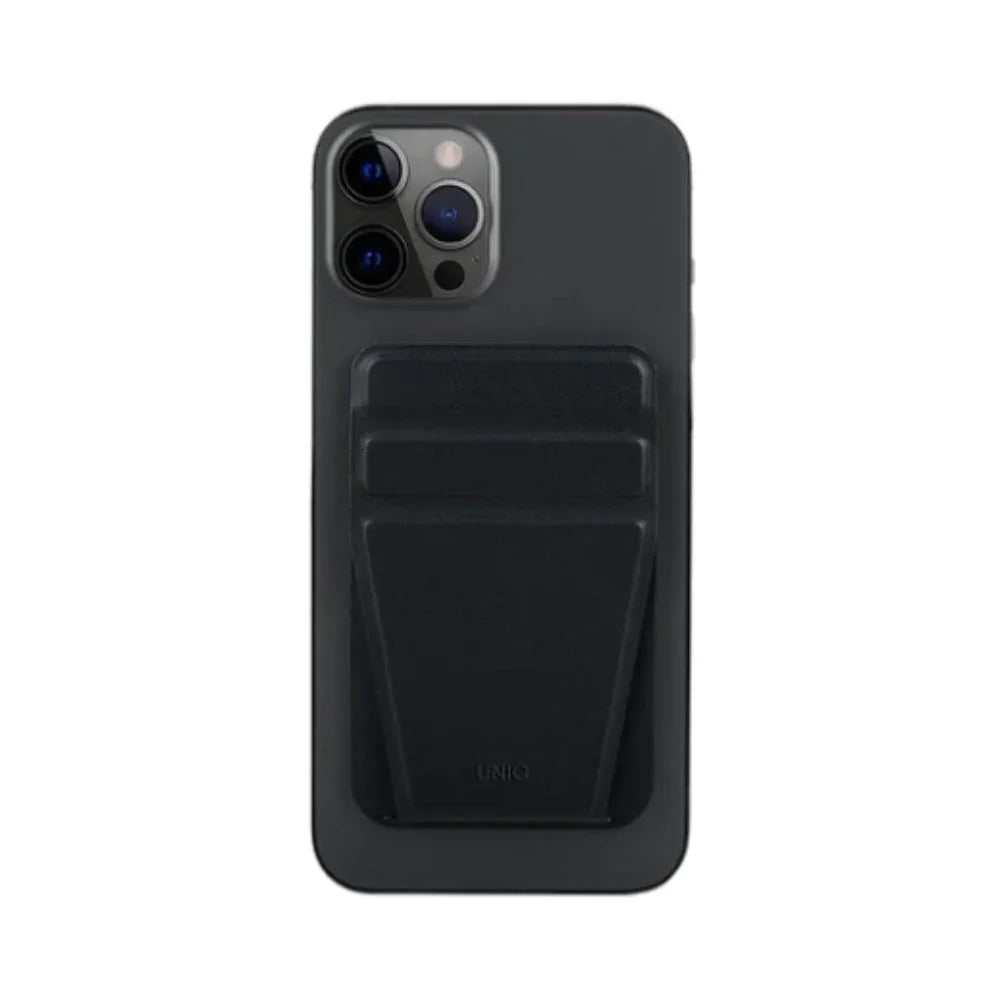 Uniq Lyft Magnetic Snap-On Stand And Card Holder - Black - Tashqila