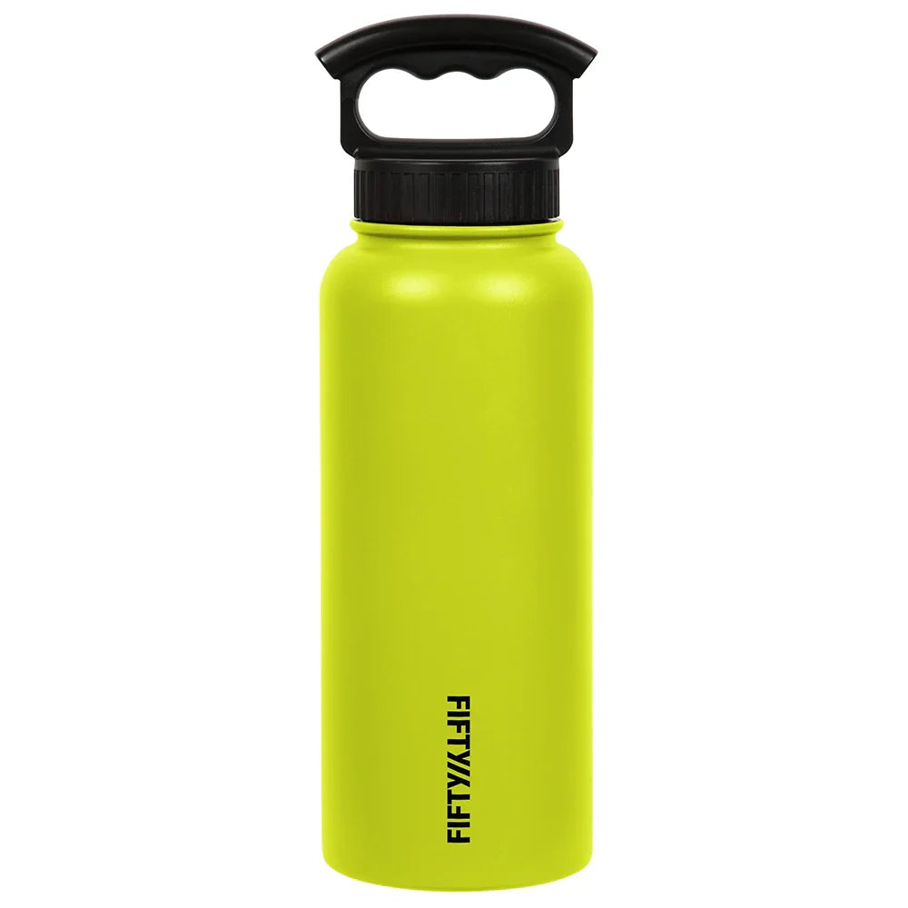 Fifty/Fifty 1L Bottle 3 Finger Lid - Lime Green - Tashqila
