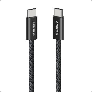 Anker Zolo 240W Usb-C To Usb-C Cable Braided (0.9M/3Ft) - Black