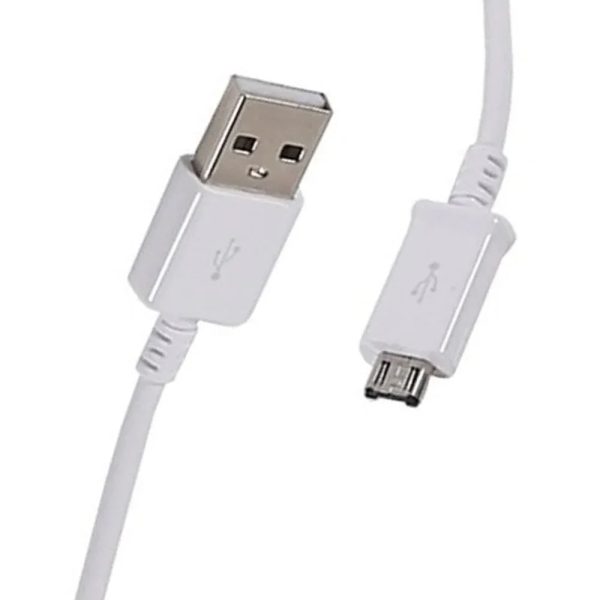 USB to Micro USB Cable 1m - White (2pcs) - Tashqila