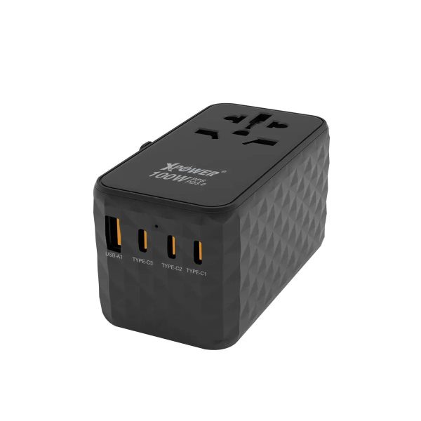 XPower TA100 100W 5 Output Gan PD Travel Adaptor -Black - Tashqila
