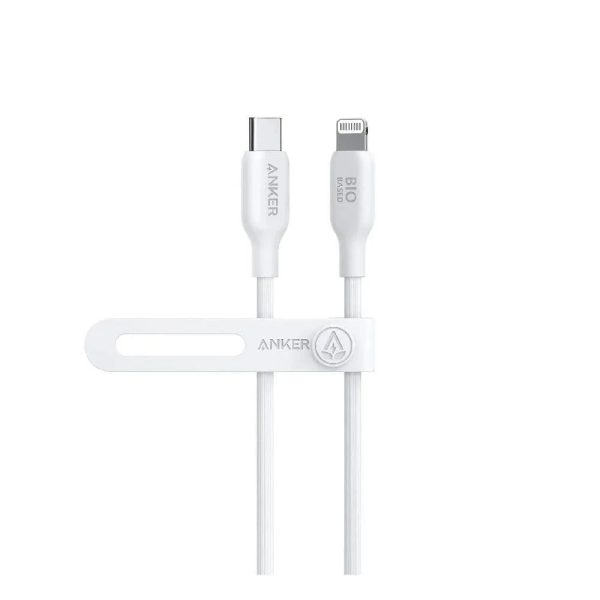 Anker 542 USB-C to Lightning Cable (Bio-Based) (1.8m/6ft) - White - Tashqila