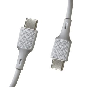 Type C to Type C Cable 1m - White (2pcs) - Tashqila