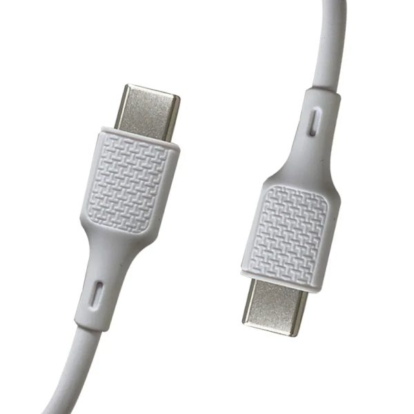 Type C to Type C Cable 1m - White (2pcs) - Tashqila