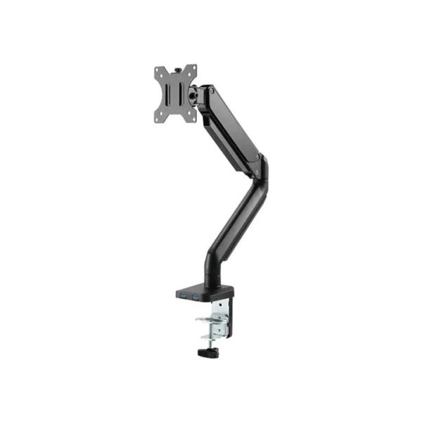 Twisted Minds Single Monitor Aluminum Slim Mechanical Spring Monitor Arm with USB Ports (Fit Screen Size 17""-27"") (Supports Curve Screen) - Tashqila