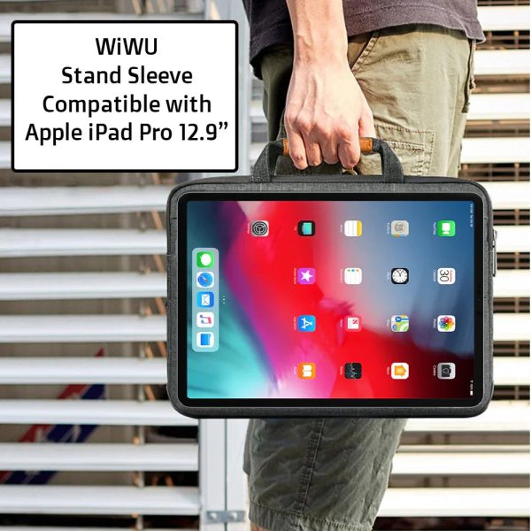 Wiwu Smart Stand Sleeve Hand Bag For Macbook 13" Gray - Tashqila