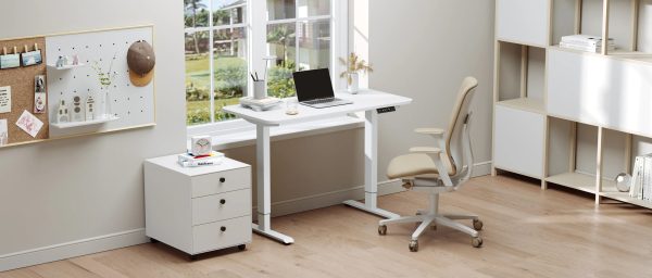 King Smith Smart Height Adjustable Table - White - Tashqila