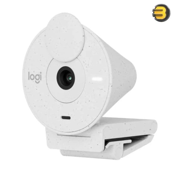 Logitech Brio 300 1080p USB-C Webcam with Privacy Shutter - Off White - Tashqila