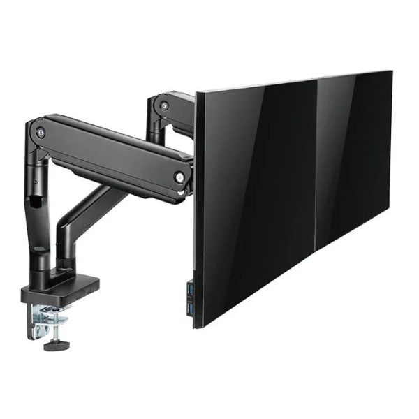 Twisted Minds Dual Monitor Mechanical Spring Monitor Arm -Black (Fit Screen Size 17""-35"") - Tashqila