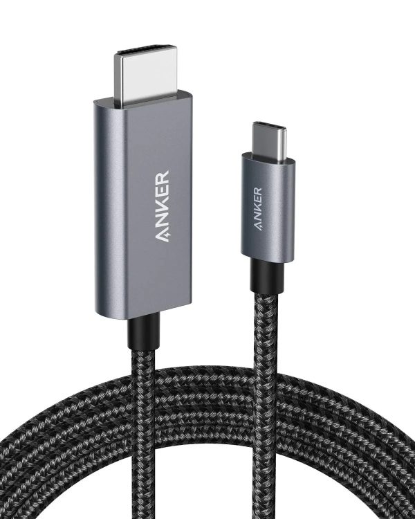 Anker 311 USB-C to HDMI 4K Nylon Cable (1.8m/6ft) - Black - Tashqila
