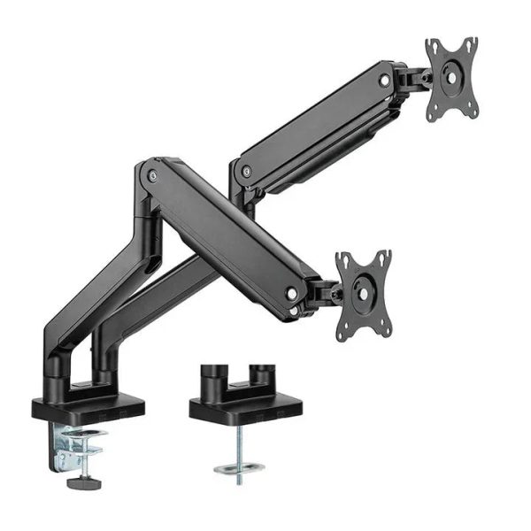 Twisted Minds Dual Monitor Mechanical Spring Monitor Arm -Black (Fit Screen Size 17""-35"") - Tashqila