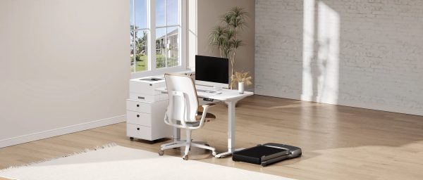 King Smith Smart Height Adjustable Table - White - Tashqila