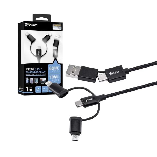 XPower 60W 6in1 Cable - Black - Tashqila
