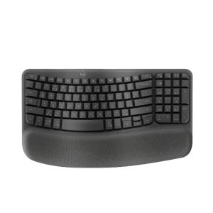 Logitech Wave Bluetooth Ergonomic Keyboard - Graphite - Arb/Eng - Tashqila