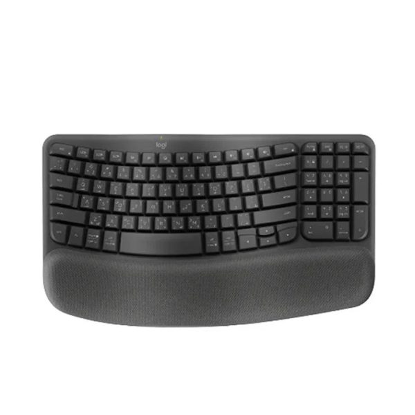 Logitech Wave Bluetooth Ergonomic Keyboard - Graphite - Arb/Eng - Tashqila