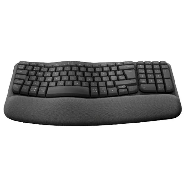 Logitech Wave Bluetooth Ergonomic Keyboard - Graphite - Arb/Eng - Tashqila